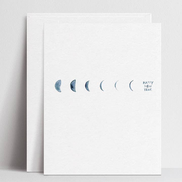 Happy New Year Moons - Greeting Cards for wholesale by Paperfinger