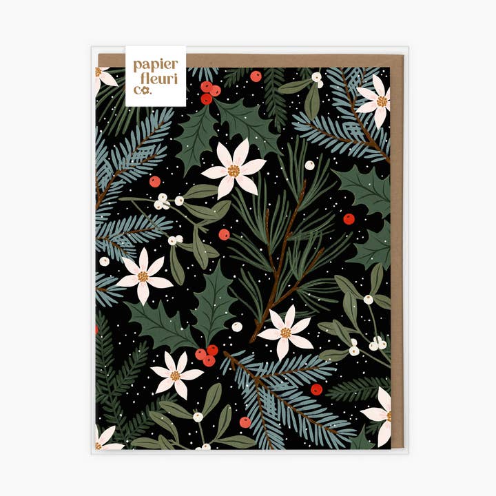 Motif festif | Coffret de 6 cartes pour la vente par Papier Fleuri Co.