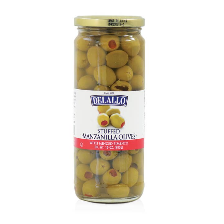 Stuffed Manzanilla Olives (10 oz.) for wholesale by Delallo