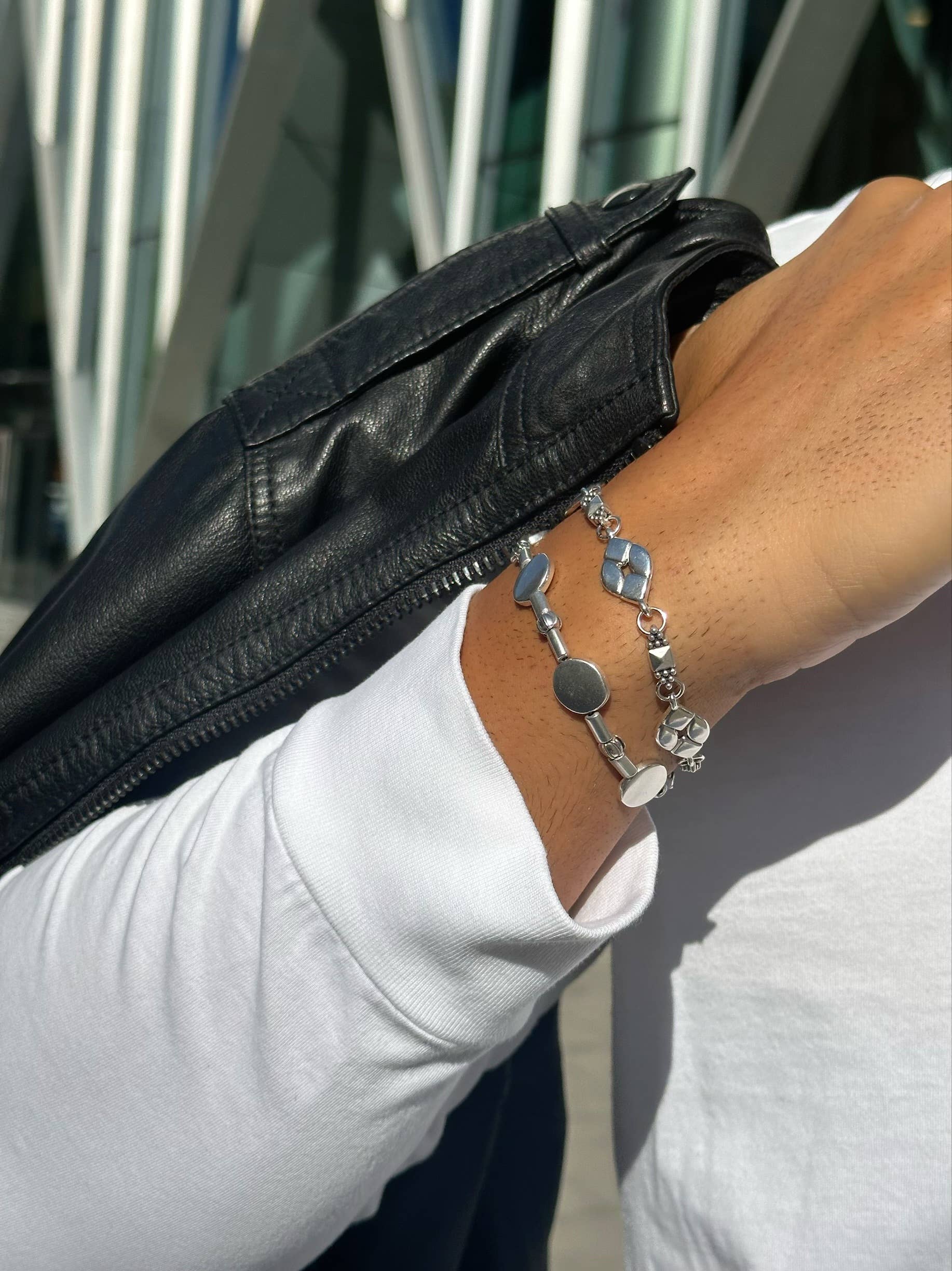 Christina Christi - Wholesale Jewelry - Men's - SIlver Beaded Bracelet, Mens Beaded Bracelet, Mens Jewelry3