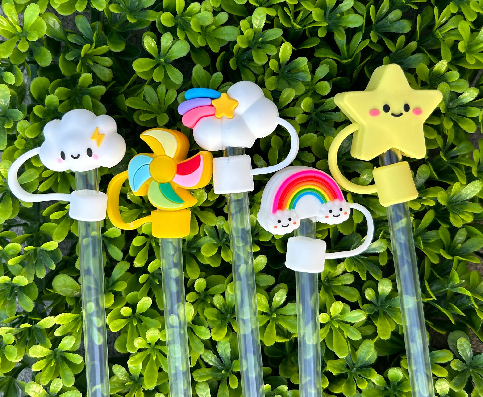 JILLIAN INK LLC - Vente Paille - Ensemble de 5 embouts de paille Sunshiney Days2