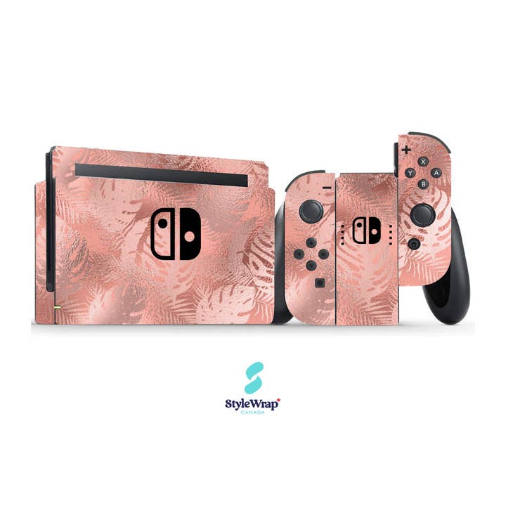 Rivestimento Nintendo Switch - Oro Rosa Tropicale per la vendita all'ingrosso da parte di StyleWrap