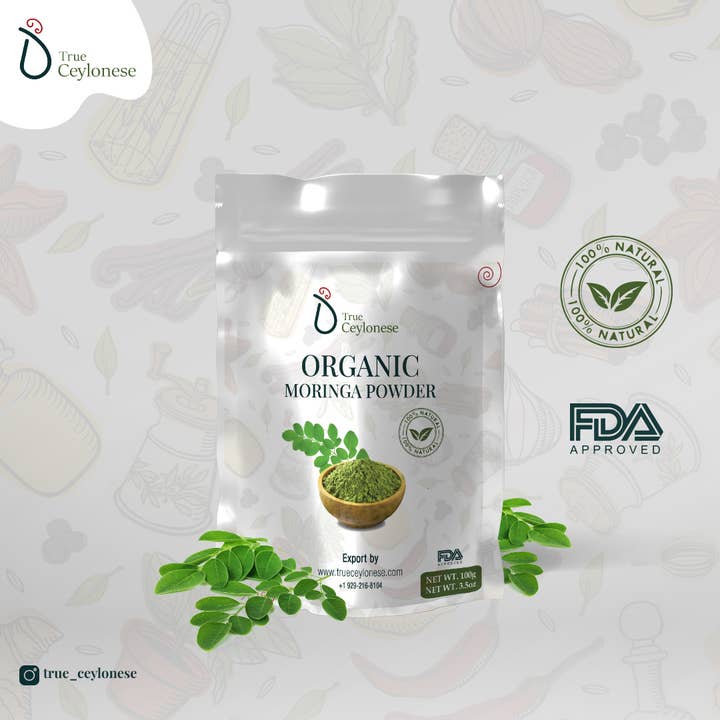 Pó de moringa por atacado de True ceylonese