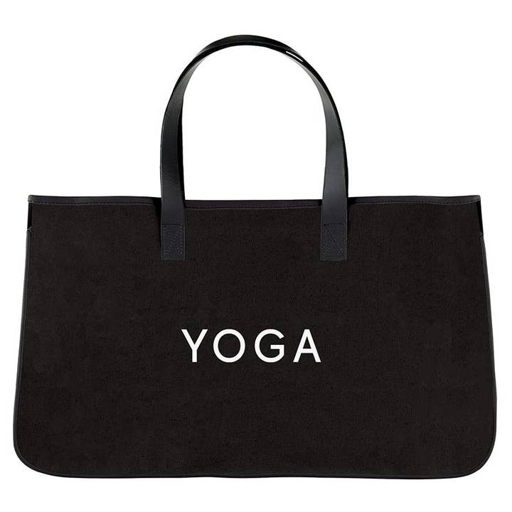 Santa Barbara Design Studio by Creative Brands - Wholesale Tote Bag - Women's - Black Canvas Tote - Yoga