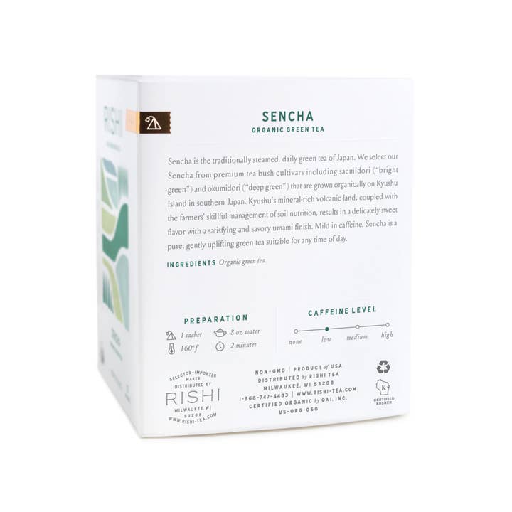 Rishi Tea & Botanicals - Wholesale Tea Bags - Sencha Organic Green Tea Sachets2