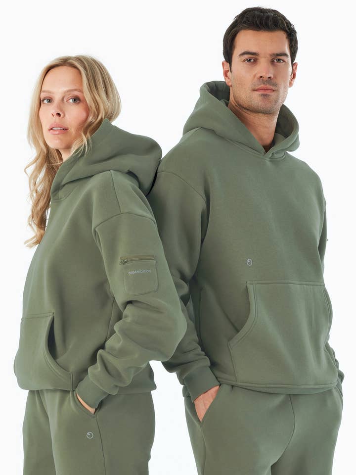 HARVINN | Essentials Rejse Unisex Hættetrøje af Økologisk Bomuld og Genanvendt Polyester for engroshandel hos ORGANICATION