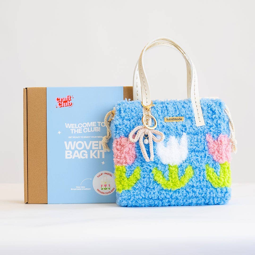 Craft Club - Wholesale DIY Craft Kit - Blue Tulip - Woven Tote Bag Kit0