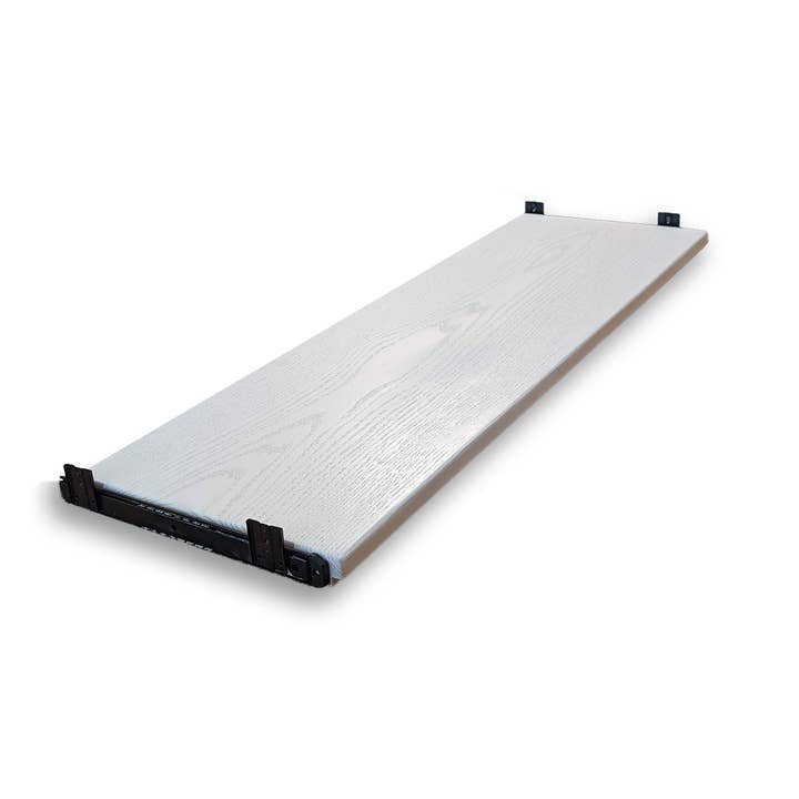 White Keyboard Tray (Semi-Gloss White), wooden keyboard tray with slide for wholesale by Wild Woodworker