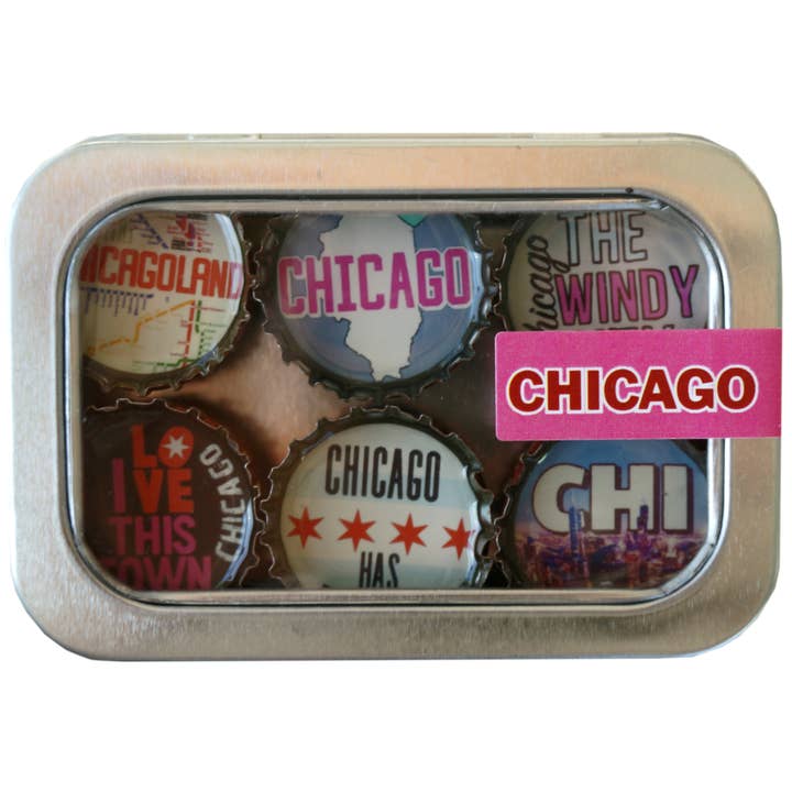 Chicago Magnet - Six Pack for wholesale by Kate's Magnets