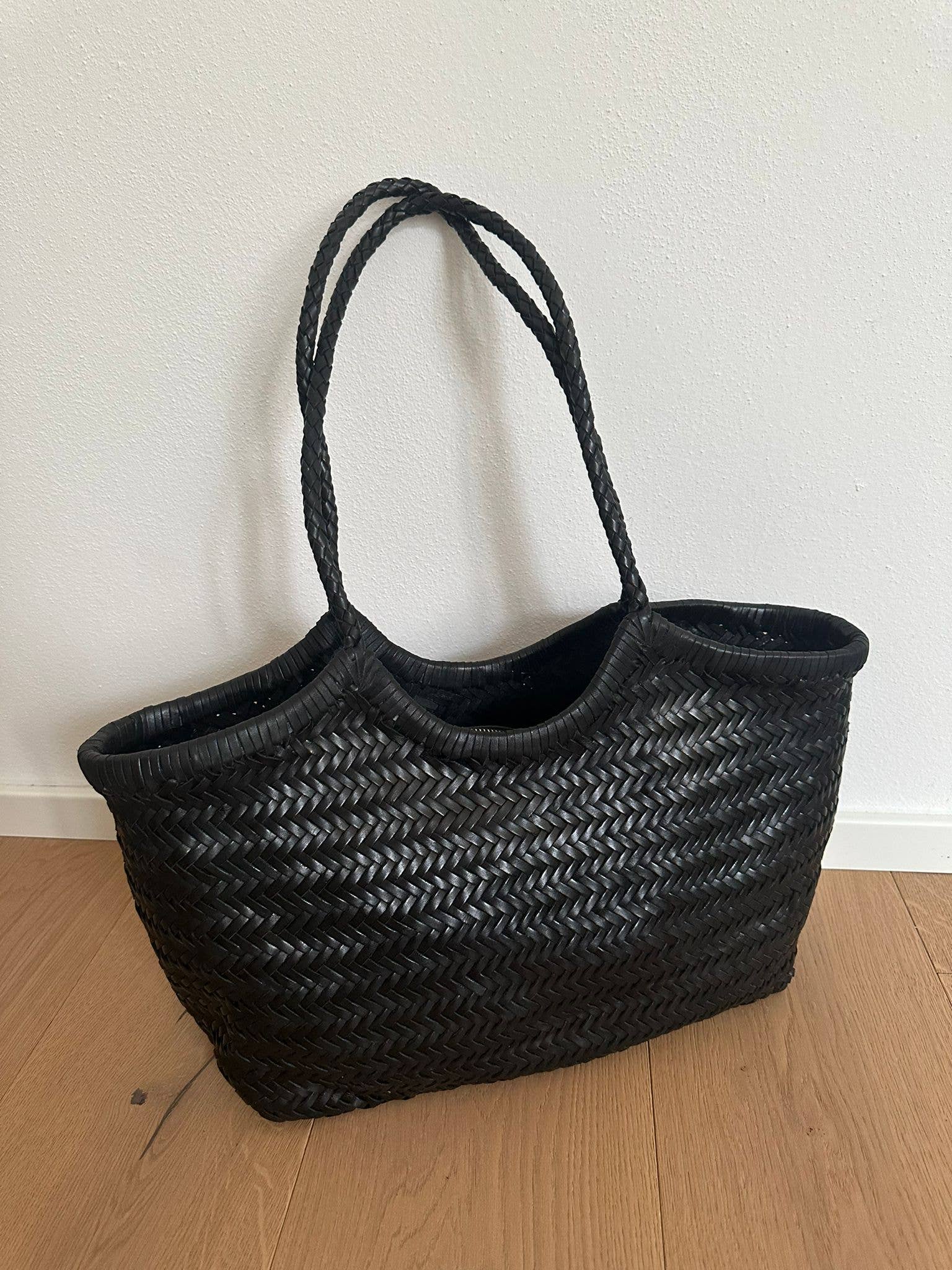 Zhade – Sacola - Mulher por atacado – DORA PREMIUM - grande entrançada à mão em pele genuína3