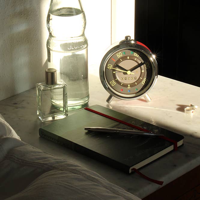 VW Collection by BRISA - Wholesale Alarm Clock - VW T1 Bus Alarm Clock in Speedometer Design - Red