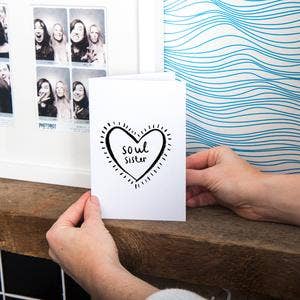 'Soul Sister' Palentine's Friendship Greeting Card for wholesale by Ellie Ellie LTD