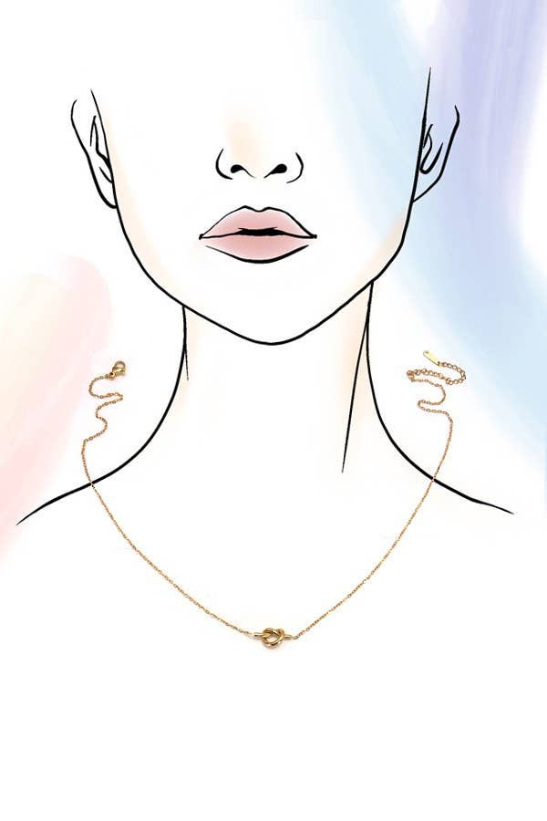 Or COLLIER NOUÉ NON TERNISSANT EN ACIER AU TITANE | 40NK337 en vente sur Faire5