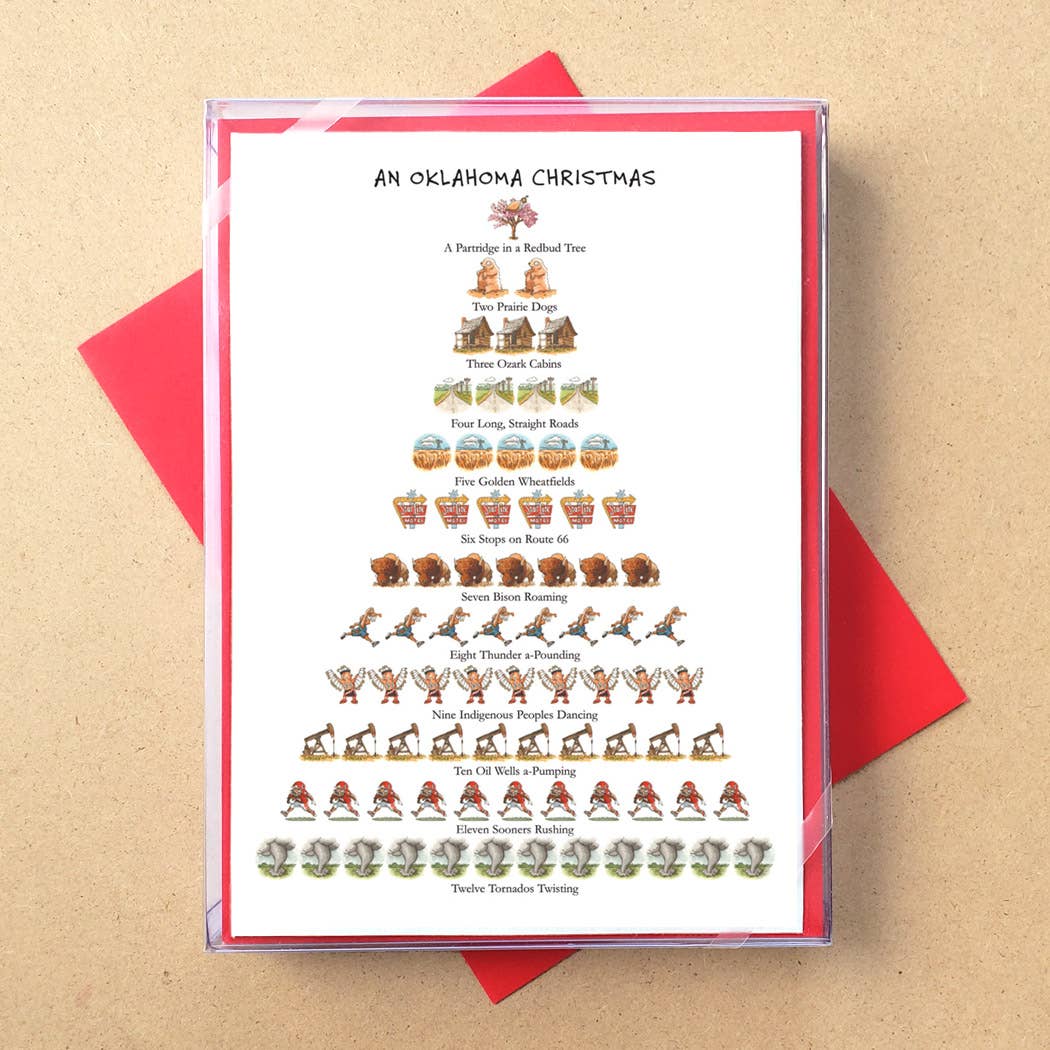 Allport Editions – Großhandel Weihnachtskarte – „Staaten: 12 Days of Christmas“ -Boxkarten — ALLE 50 BUNDESSTAATEN!24