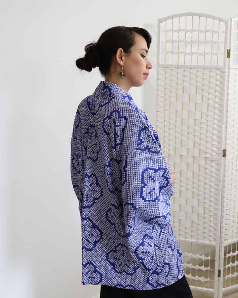 KimonoZen - Wholesale Kimono - Women's - Night Blue Haori Kimono Jacket1