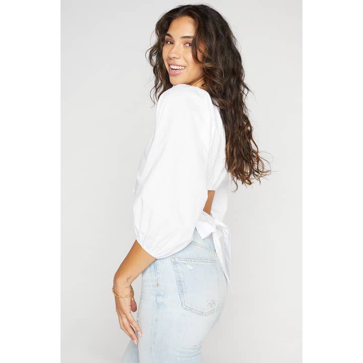 Sans Souci - Wholesale Blouse - Women's - POPLIN TIE BACK TOP9