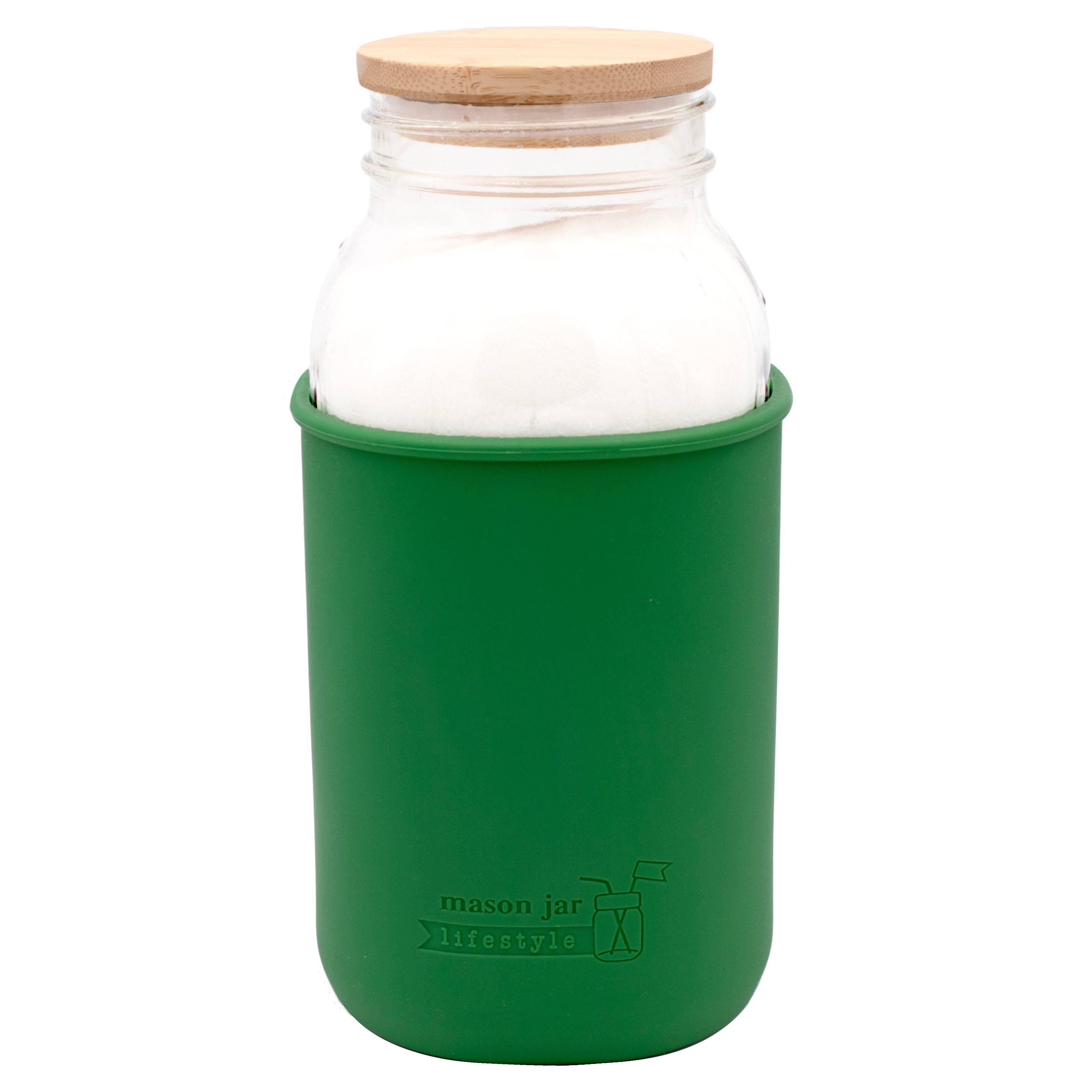 Mason Jar Lifestyle - Vente Housses de boisson - Manchon en silicone pour pots Mason d'un demi-gallon de 64 oz11