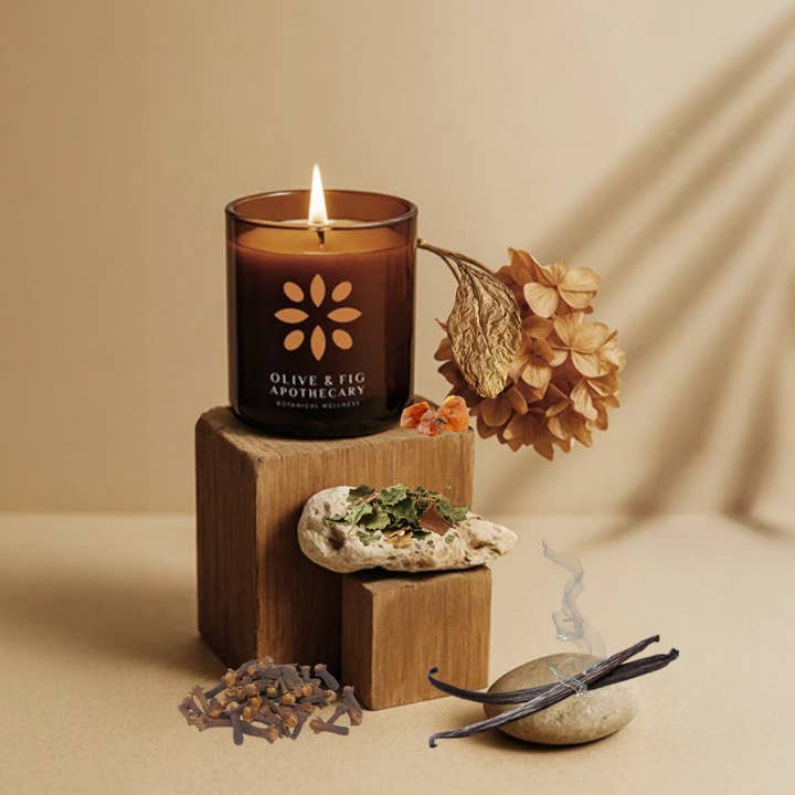 Bougie parfumée Ember Bean pour la vente par Olive & Fig Apothecary