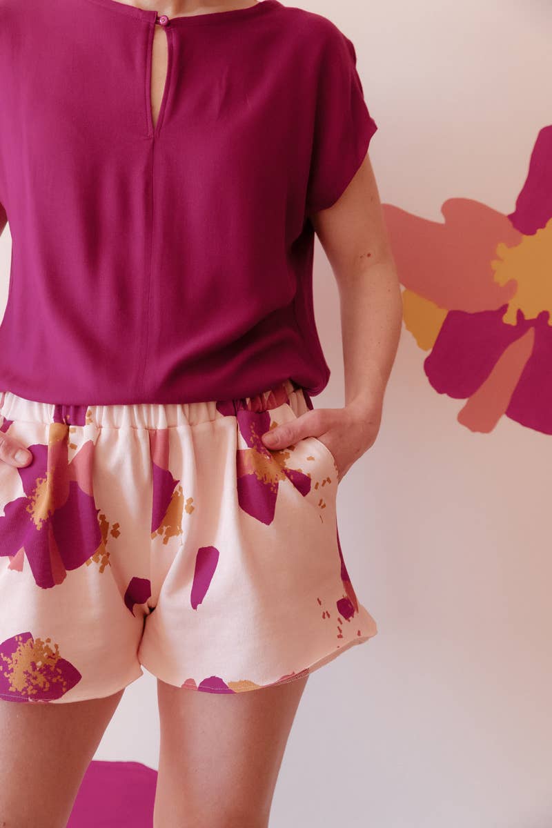 Eglantine et Zoé - Wholesale Fabric - Anémona Nude Cotton Sweat Fabric4