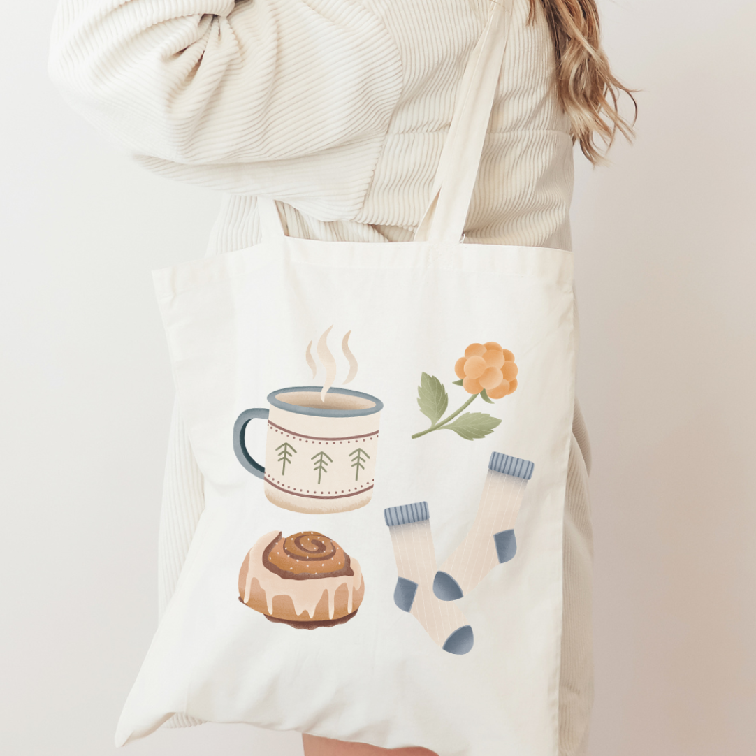 Tilda&Theo - Wholesale Tote Bag - Women's - Cloth bag autumn hygge Scandi tote bag north cozy3