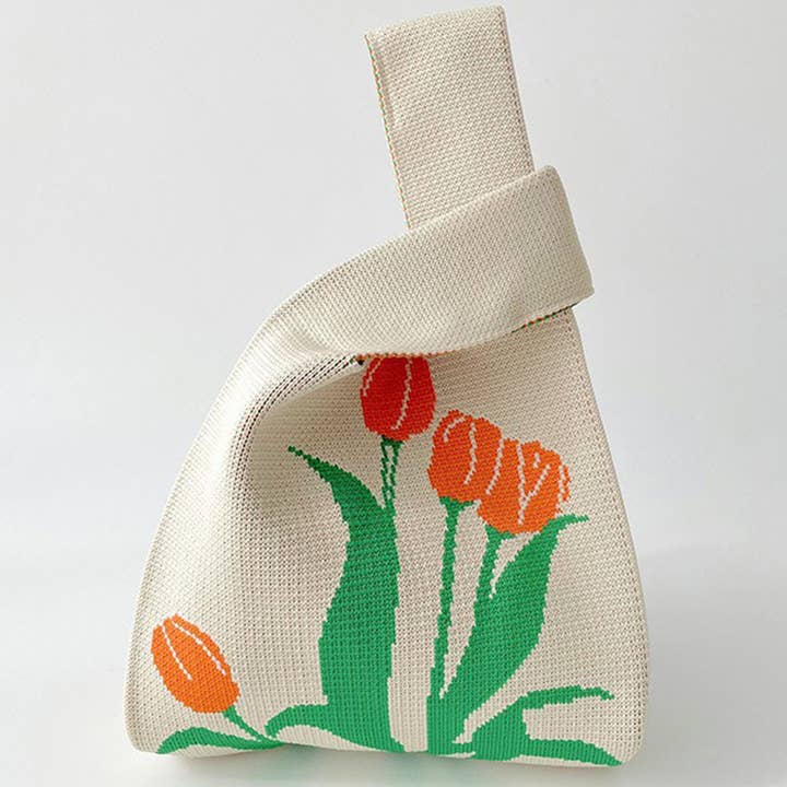 Flower series versatile knitted bag for wholesale by Lily Clothing