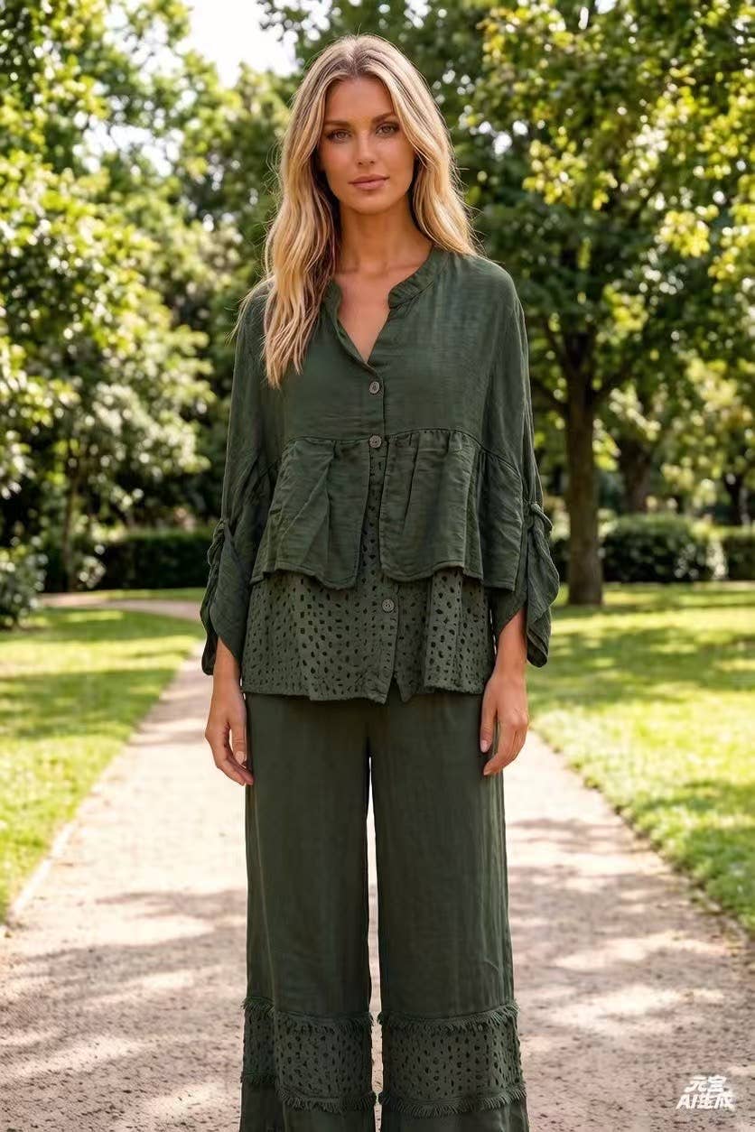 LÉA & LUC – wholesale Pants – Women's – 100% Linen Trousers REF. 3049017