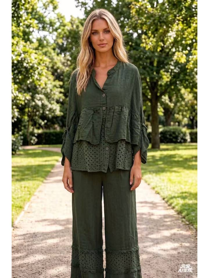 LÉA & LUC – wholesale Pants – Women's – 100% Linen Trousers REF. 3049017