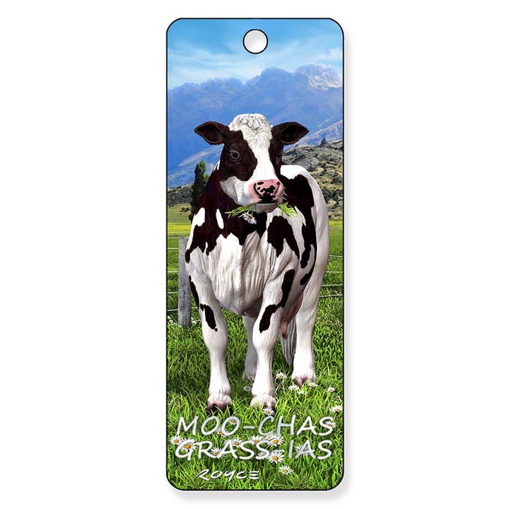 Artgame Ltd. - Wholesale Bookmark - 3D Royce Gift Bookmarks - Daisy - "Moo-Chas Grass-Ias"