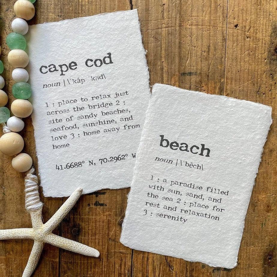 Alison Rose Vintage - Wholesale Art Print - cape cod massachusetts definition print on handmade paper2