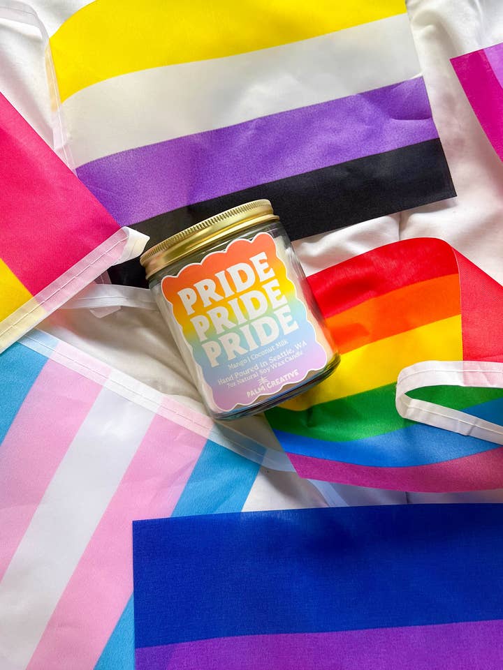 Pride Candle for wholesale by Palm Creative