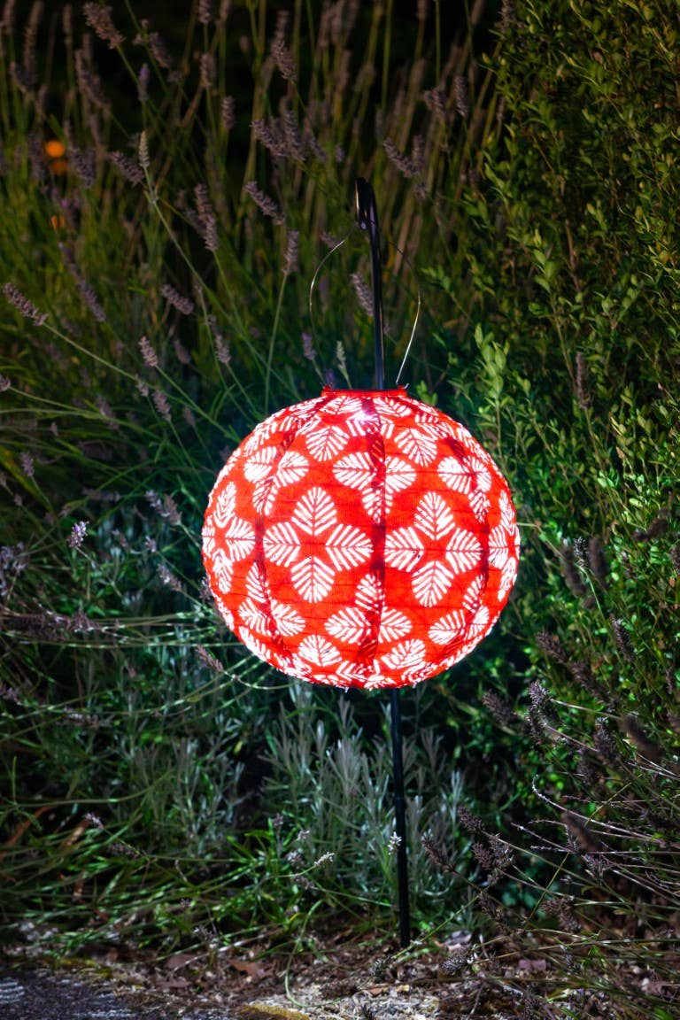 Allsop Home & Garden – wholesale Outdoor/lawn light – Stella Brights 12" Globe Solar Lantern - Chili