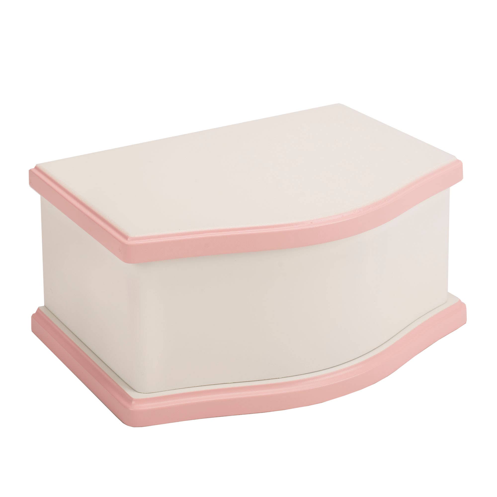 EAST AVENUE - Vente Boîte/rangement à bijoux – enfant - Boîte à bijoux musicale en MDF/velours Ballerine blanc/rose 7,5x5,41