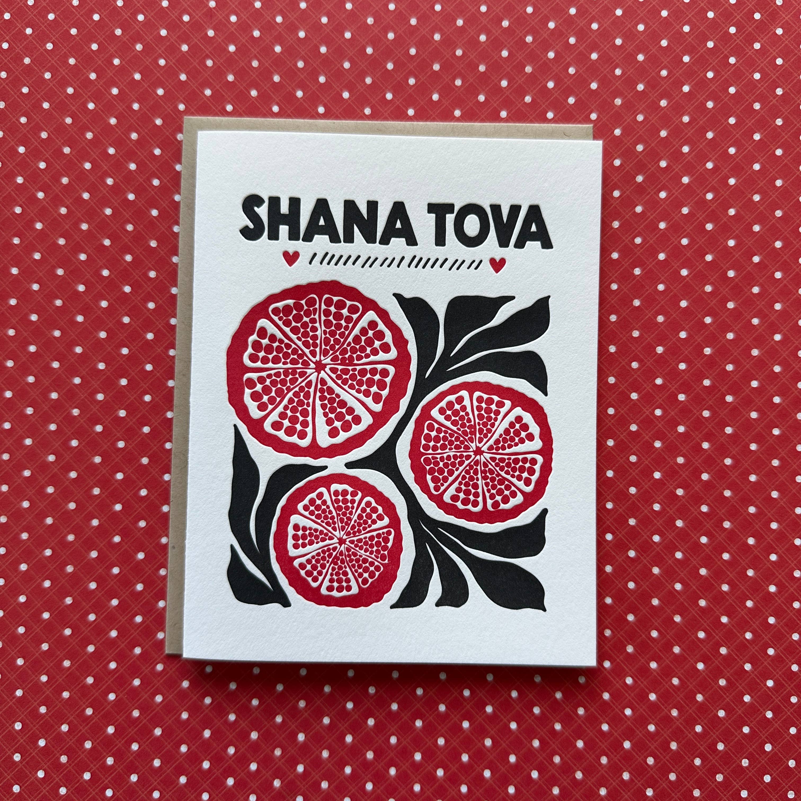 Lucky Bee Press – Großhandel Rosch-ha-Schana-Karten – Shana Tova Eins - Letterpress-Karte3