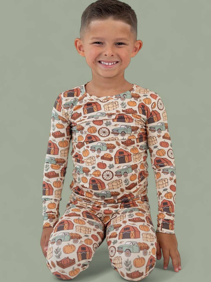 Dream Big Little Co. - Wholesale Sleepwear set – Kids - HAYRIDE AND HARVEST DREAM SET7