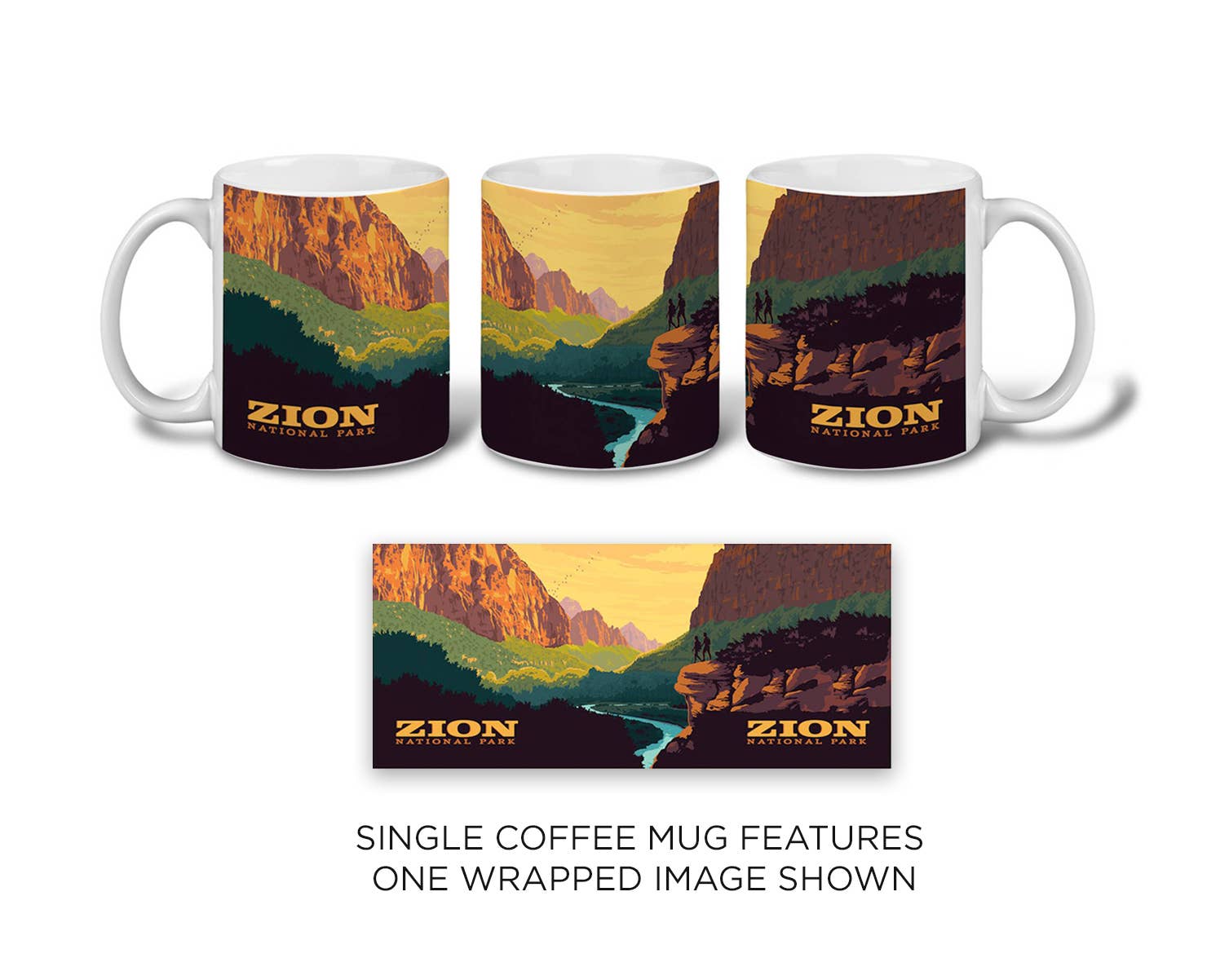 Tourist Courts - Wholesale Coffee Mug - Zion 100th Horizontal Mug1
