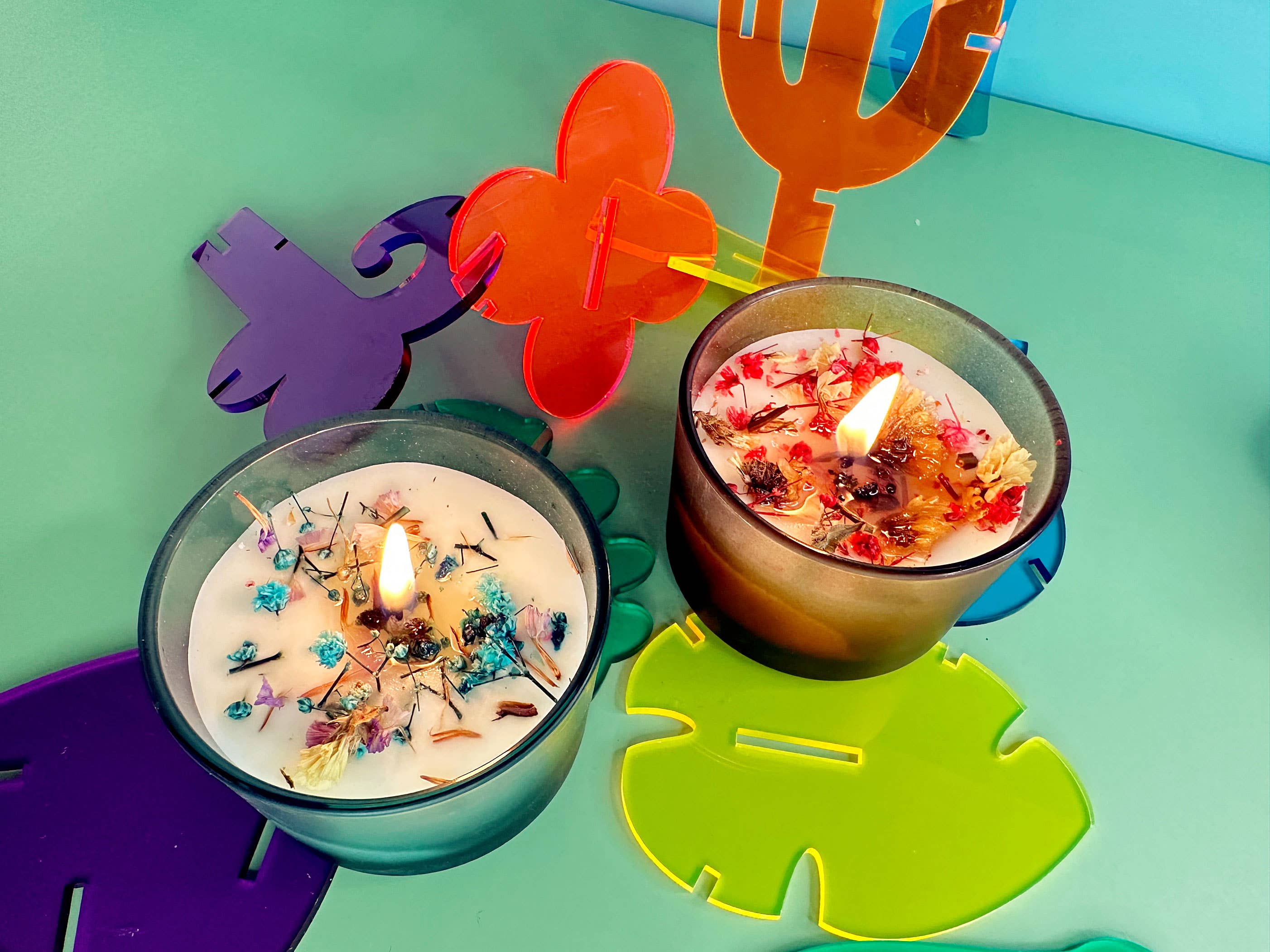 Carol Cao - Wholesale Jar/Filled Candle - "Nature - Flower" Dough Bowl 100% Soy Candle - 8OZ6