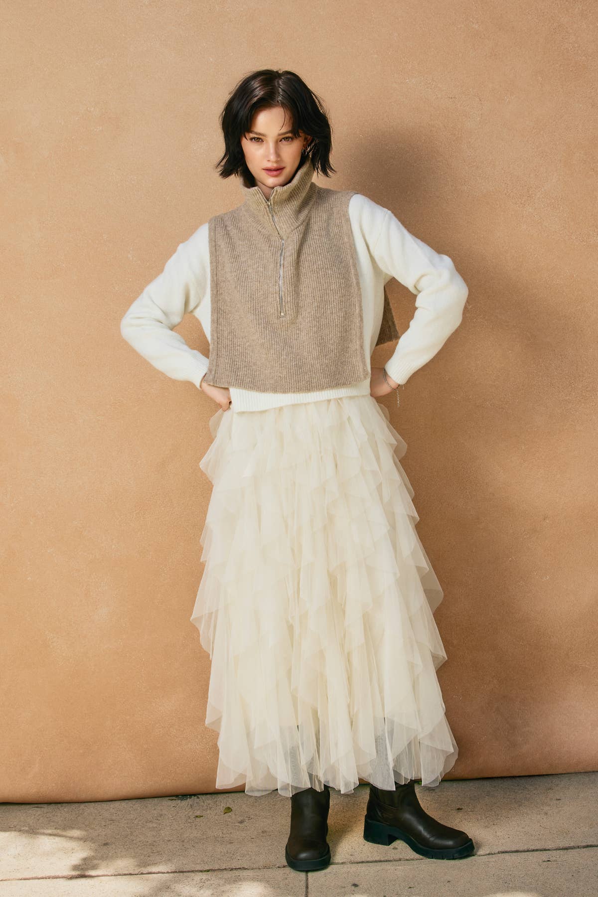 Dress Forum - Vendita all'ingrosso Top in maglia - Donna - Scaldacollo con Cerniera (1)25