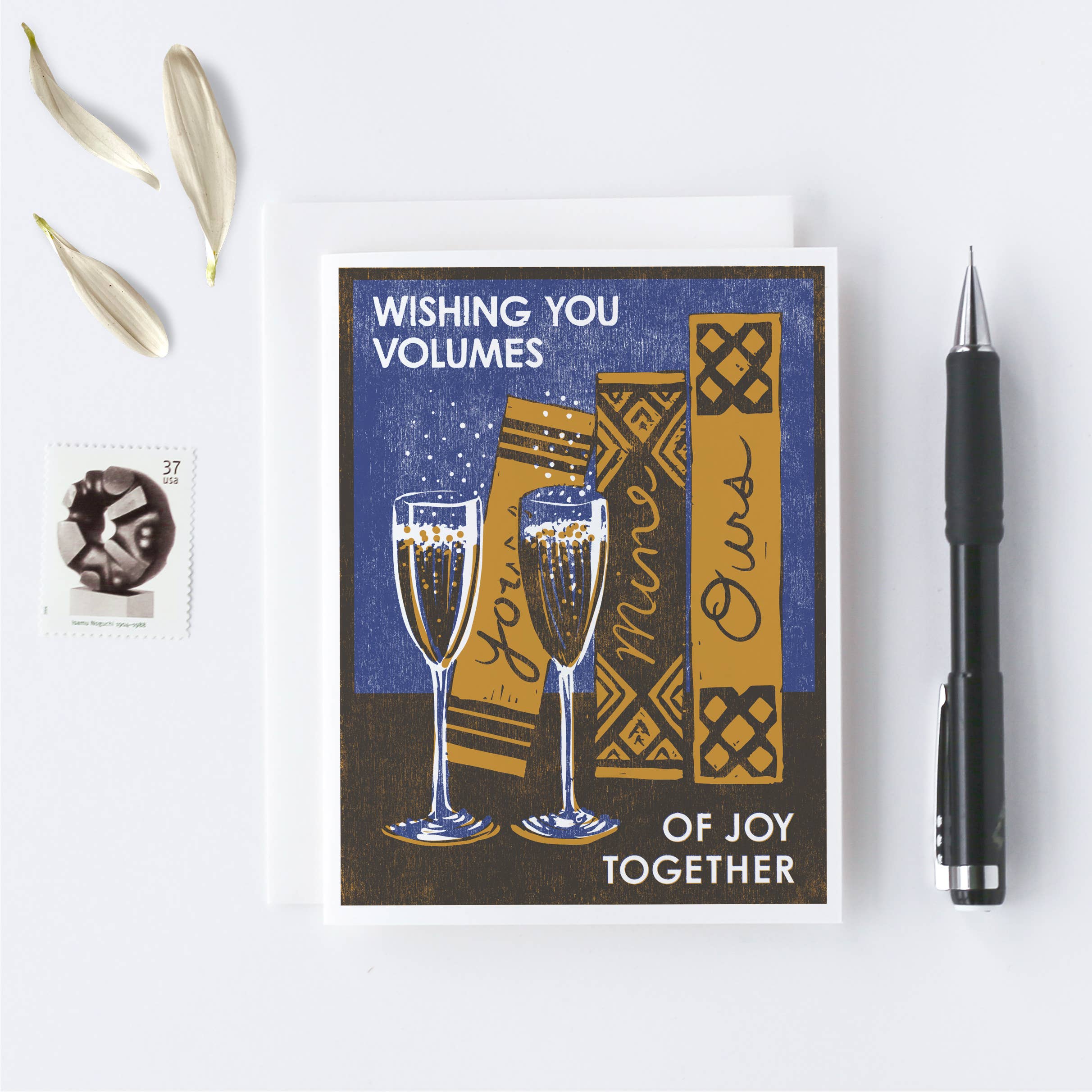 Heartell Press - Wholesale Love Card - Volumes of Joy Letterpress Card1