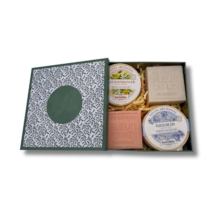 NEW ✨Metal Box: Flax Flower & Orange Blossom for wholesale by MAITRE SAVONITTO