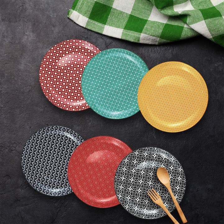 Set di 6 piatti da cena Color Festival da 10,5" per la vendita all'ingrosso da parte di AH Bright