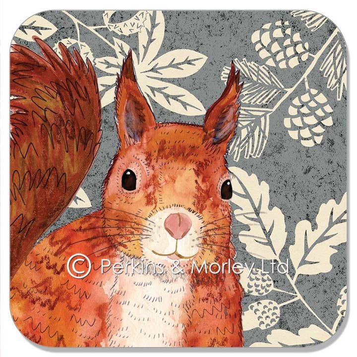 Perkins & Morley – wholesale Coasters – wild wood squirrel coaster
