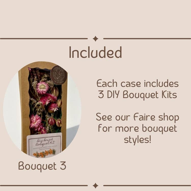 CA Studios - Wholesale DIY Craft Kit - DIY Dried Floral Bouquet Kit Flower Bunch Arrangement2