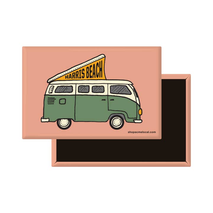 VW Camper Customizable Rectangle Magnet for wholesale by Acme Local