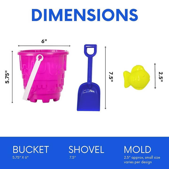 4E's Novelty - Vente Jouet de plage/piscine - Enfant et bébé - Lot de 12 seaux à sable, pelles et moules, 48 pièces pour la plage et la fête6