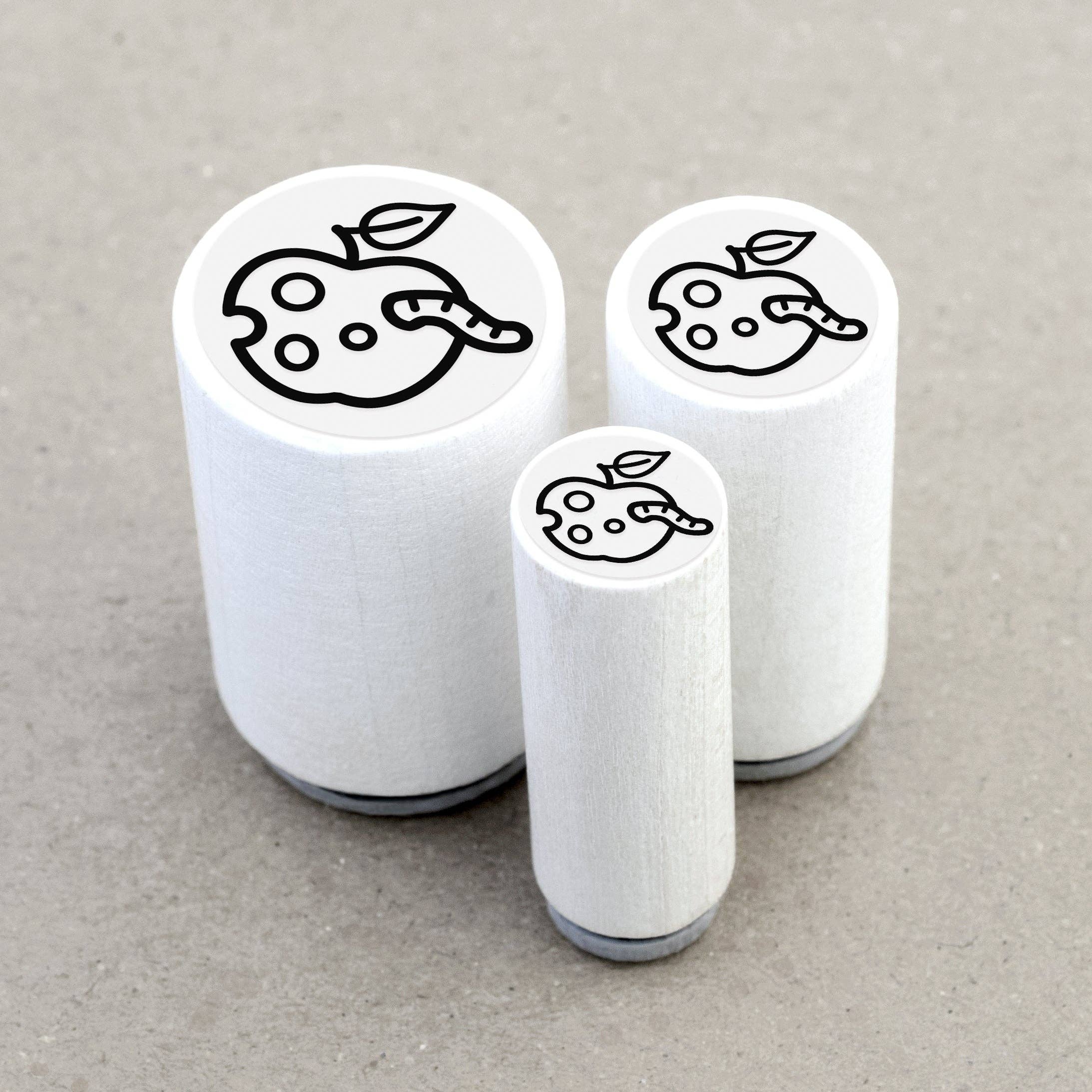 Merry and Bright - Venta al por mayor Sello de goma/decorativo - Minisello Obstmade Wurm1