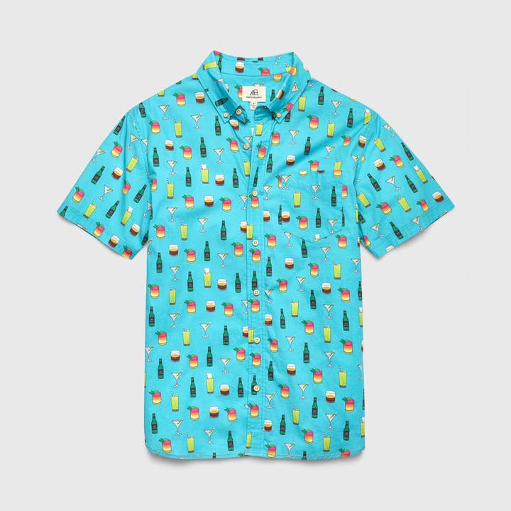 Chemise à imprimé cocktail Joey S/S pour la vente par SURFSIDESUPPLY