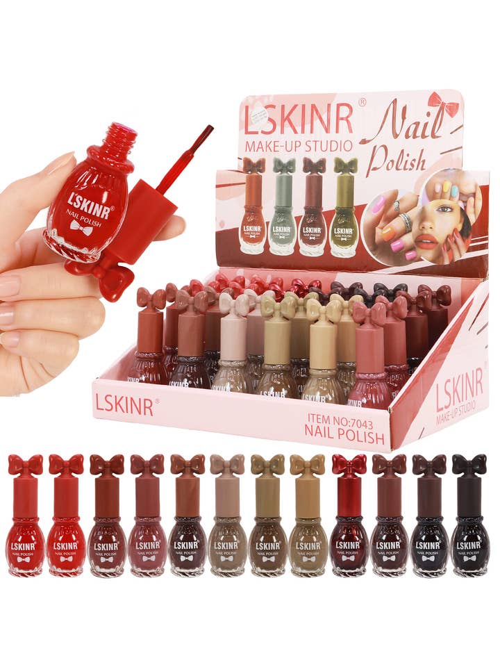 Esmalte de Uñas Brillante Clásico Neutro - 24 Piezas para venta al por mayor de Cap Zone