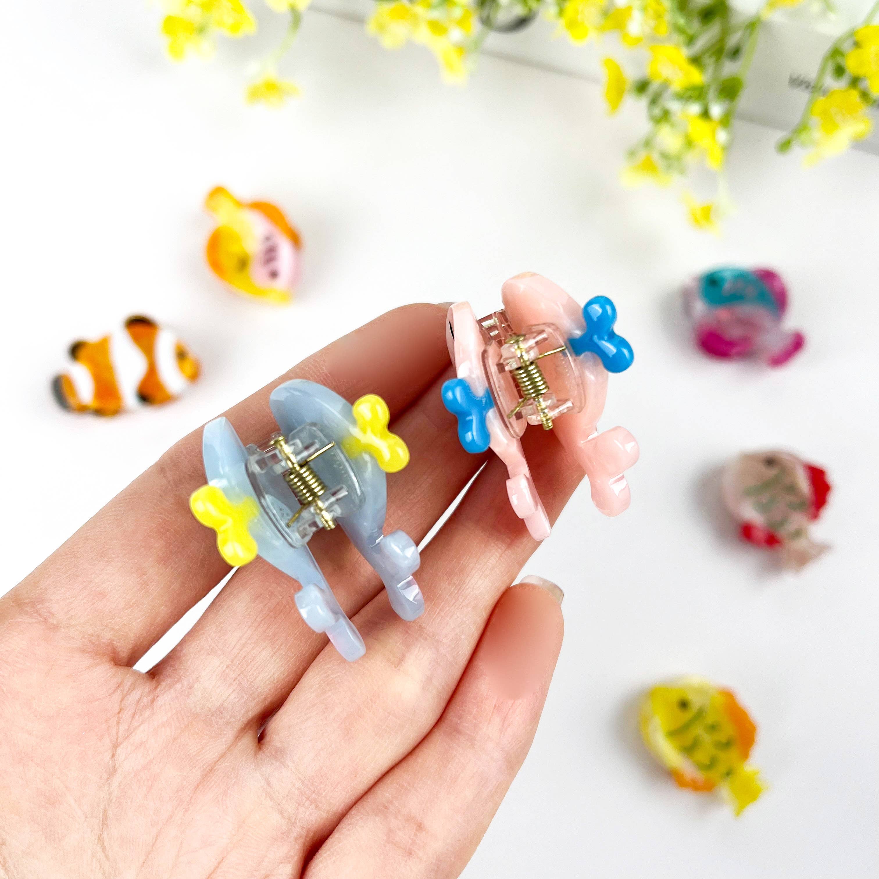 TheDivaSoap - Wholesale Hair Clip - Women's - Ocean Fish Mini Claw Clip, Whale Hair Clip11