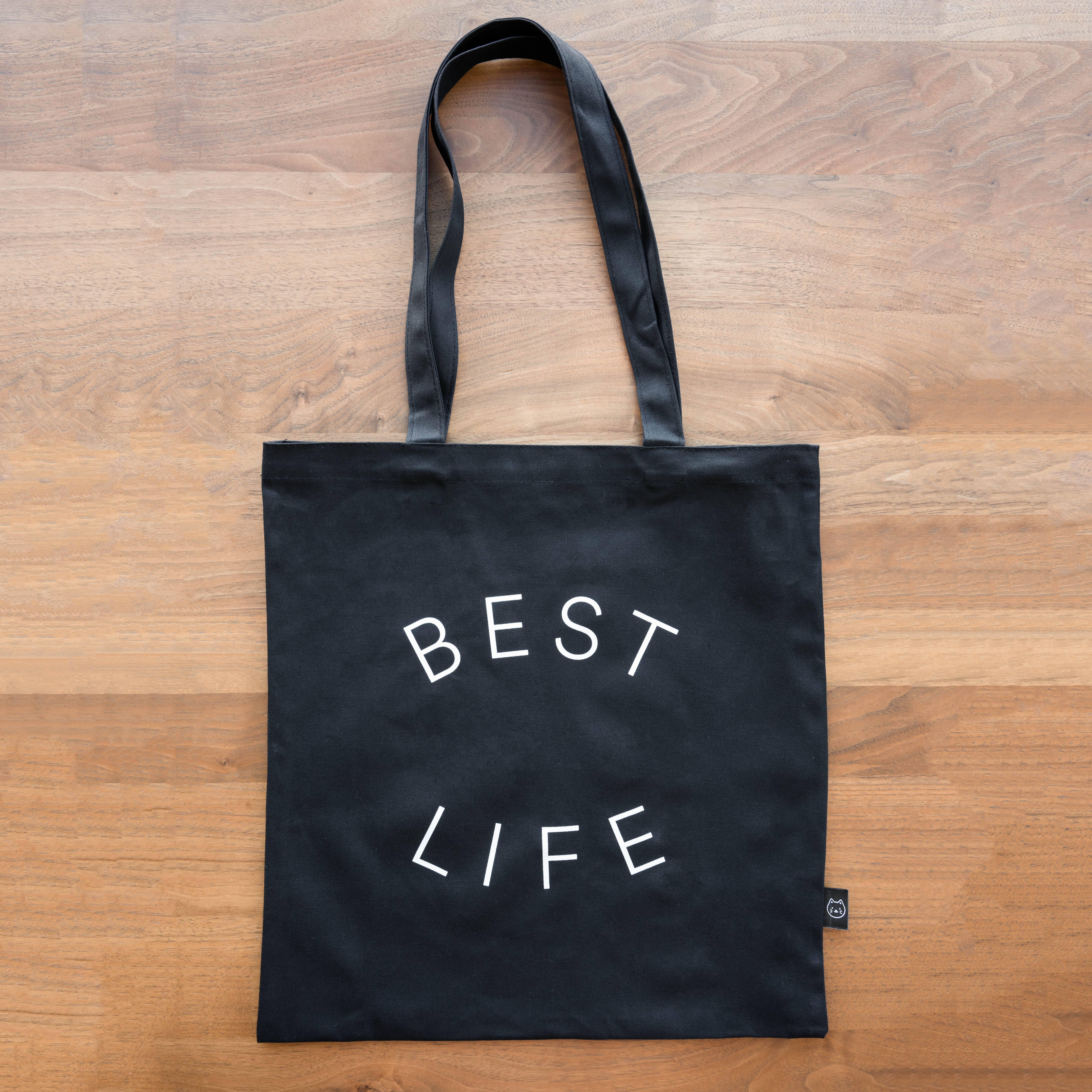 Black Best Life Tote Bag for wholesale on Faire2