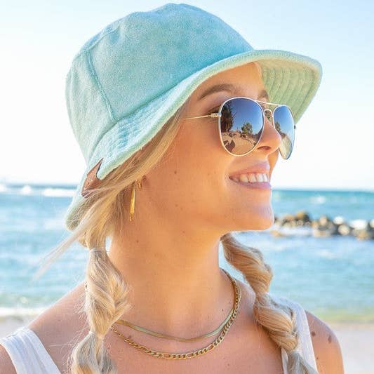 Naomi's Happy Place Shop - Wholesale Bucket Hat - Women's - CC Terry Cloth Bucket Hat4